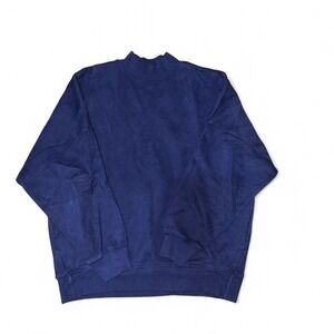 Navy blue TNA mock neck sweater with pockets